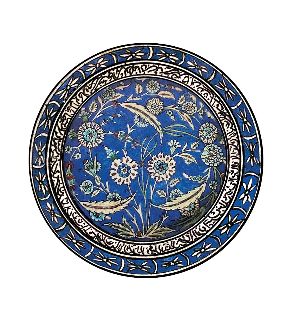 베이자플로우 테이블매트 Armenian Blue Round /4장 (예약판매/선주문후 50일 소요)